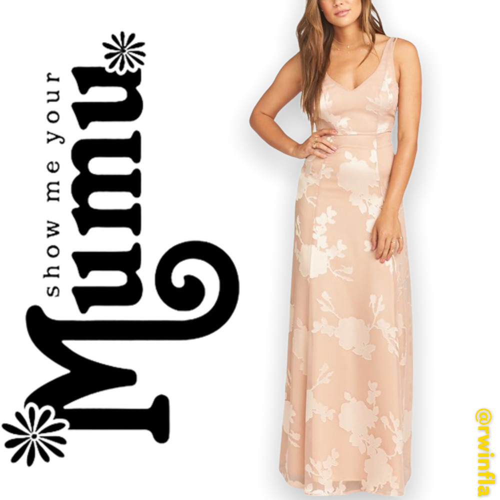 Mumu Wedding Bridesmaid Jenn Maxi Dress Form Fit